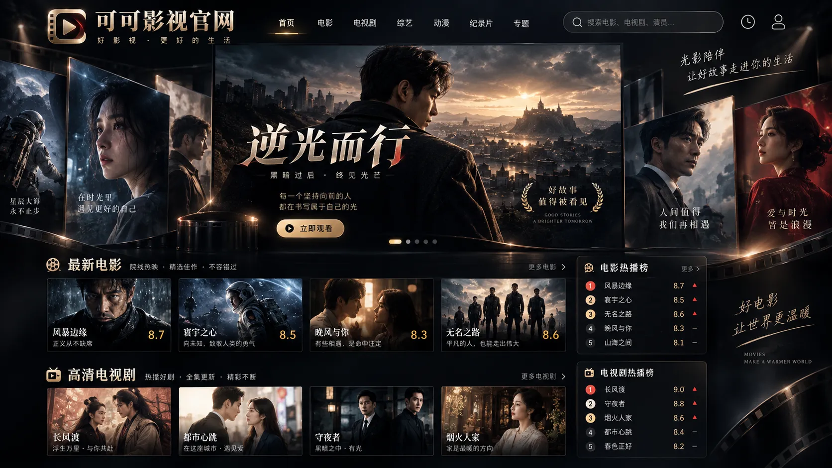 可可影视今日内容与视频创作主视觉